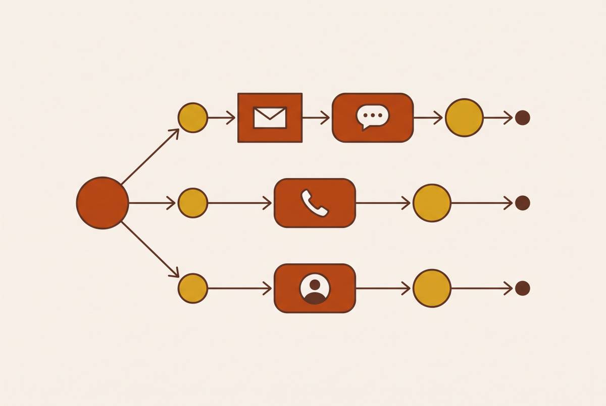 Cover illustration for “Multichannel Outbound Sequence Structure for B2B SaaS”