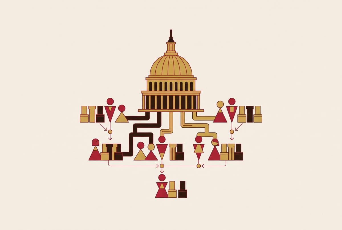Cover illustration for “Political Dynasties in US Senate and Congressional Seats”