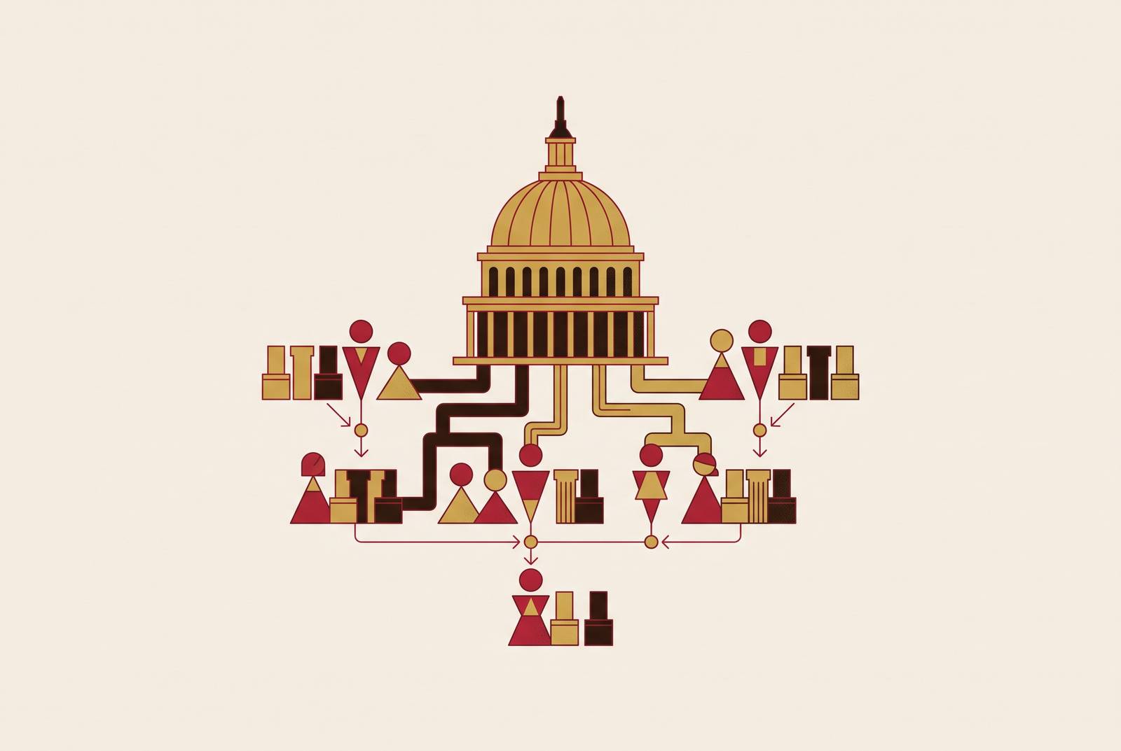 Cover illustration for “Political Dynasties in US Senate and Congressional Seats”