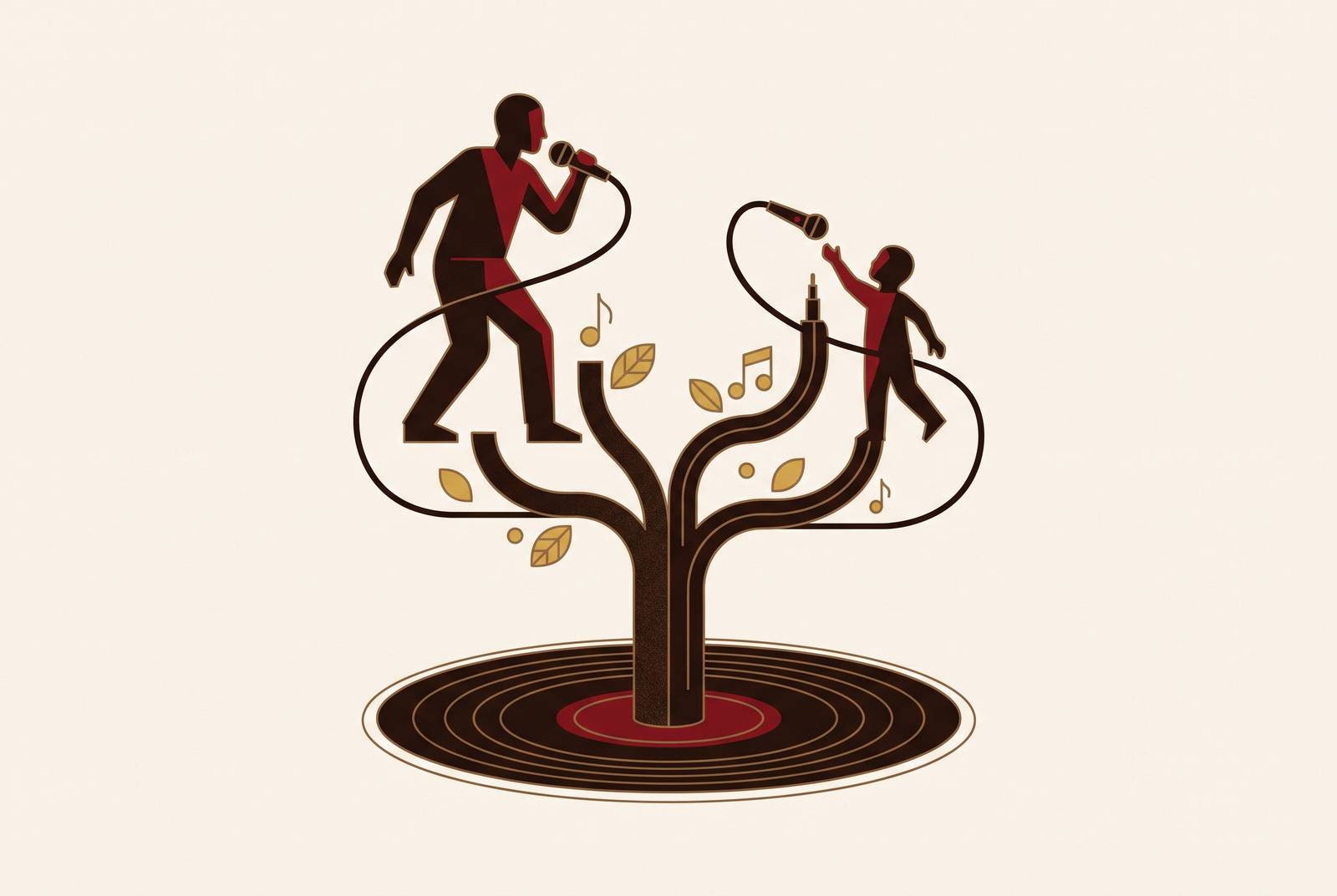 Cover illustration for “Music Industry Dynasties Built on Famous Parents”