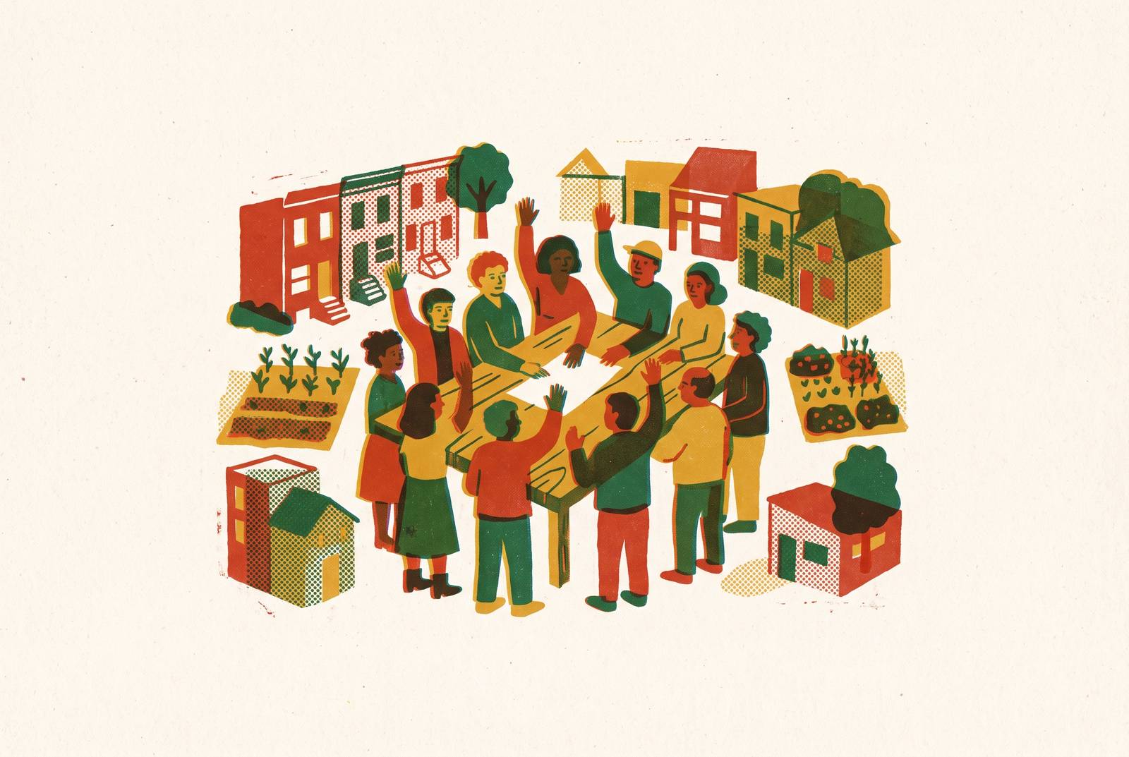 Cover illustration for “How Community Land Trusts Use Resident Governance to Shape Policy”