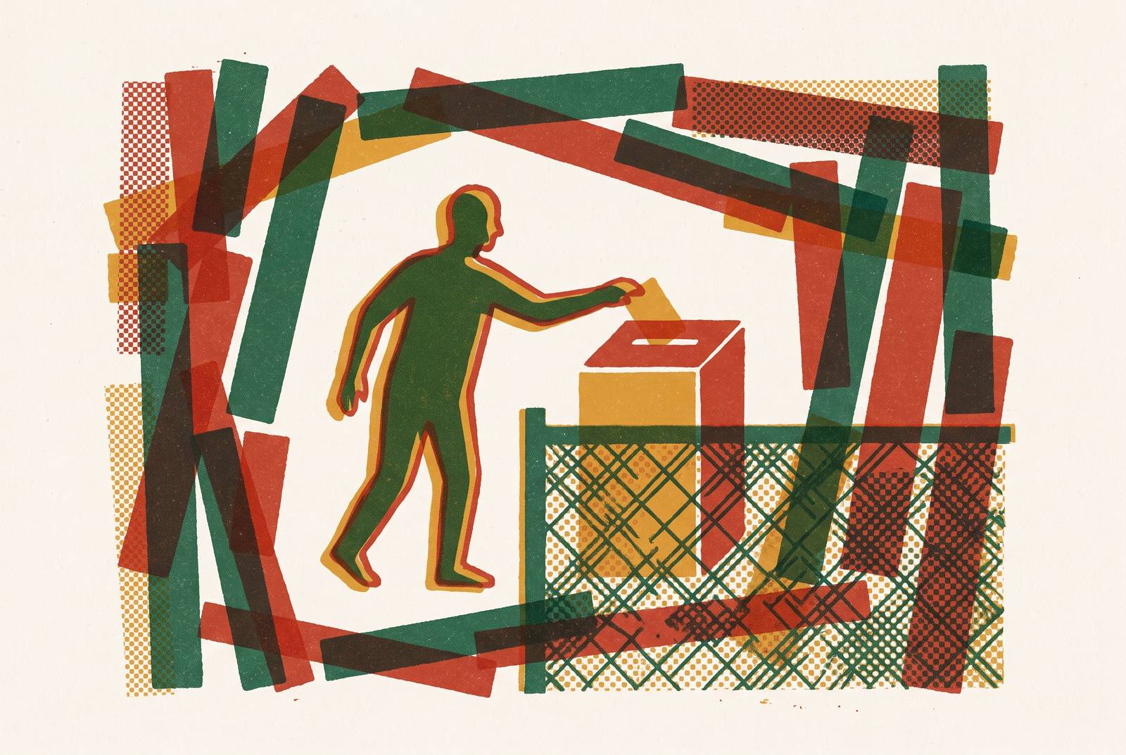 Cover illustration for “Why Formerly Incarcerated People Face Voter and Civic Participation Barriers”