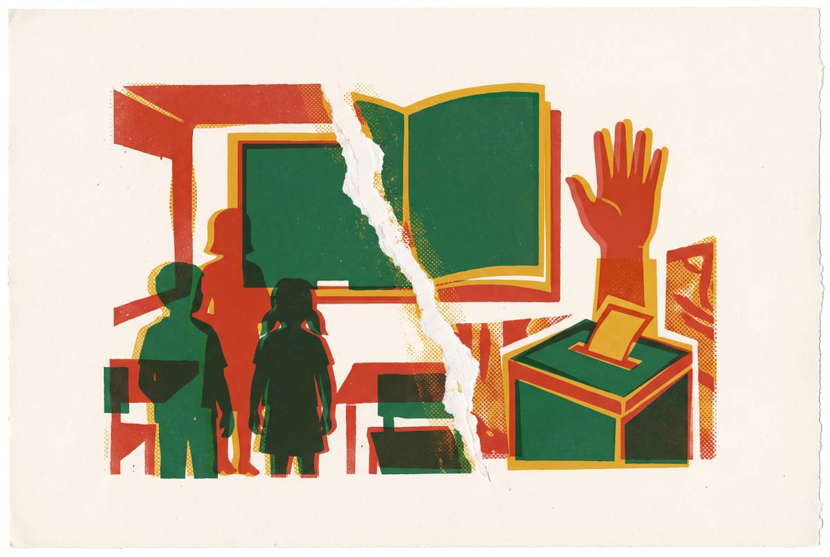 Cover illustration for “Civic Education Gaps in U.S. Public Schools and Their Participation Effects”