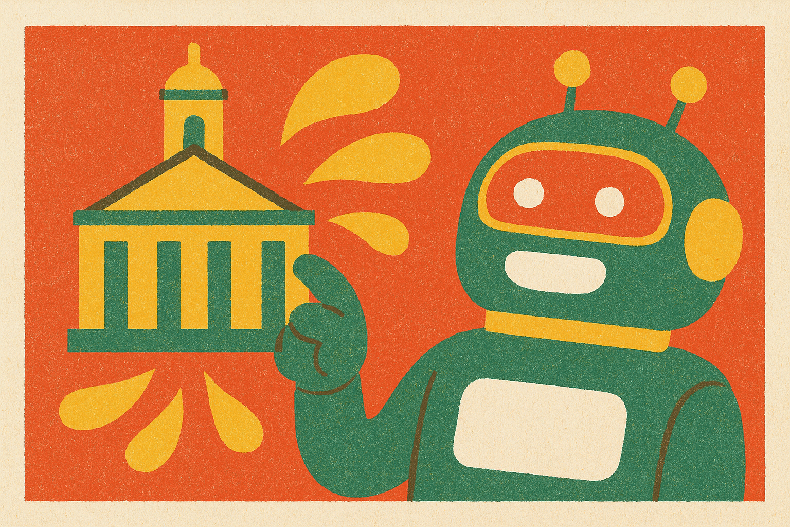 Cover illustration for “Chatbots Deployed by Local Governments for Constituent Services”