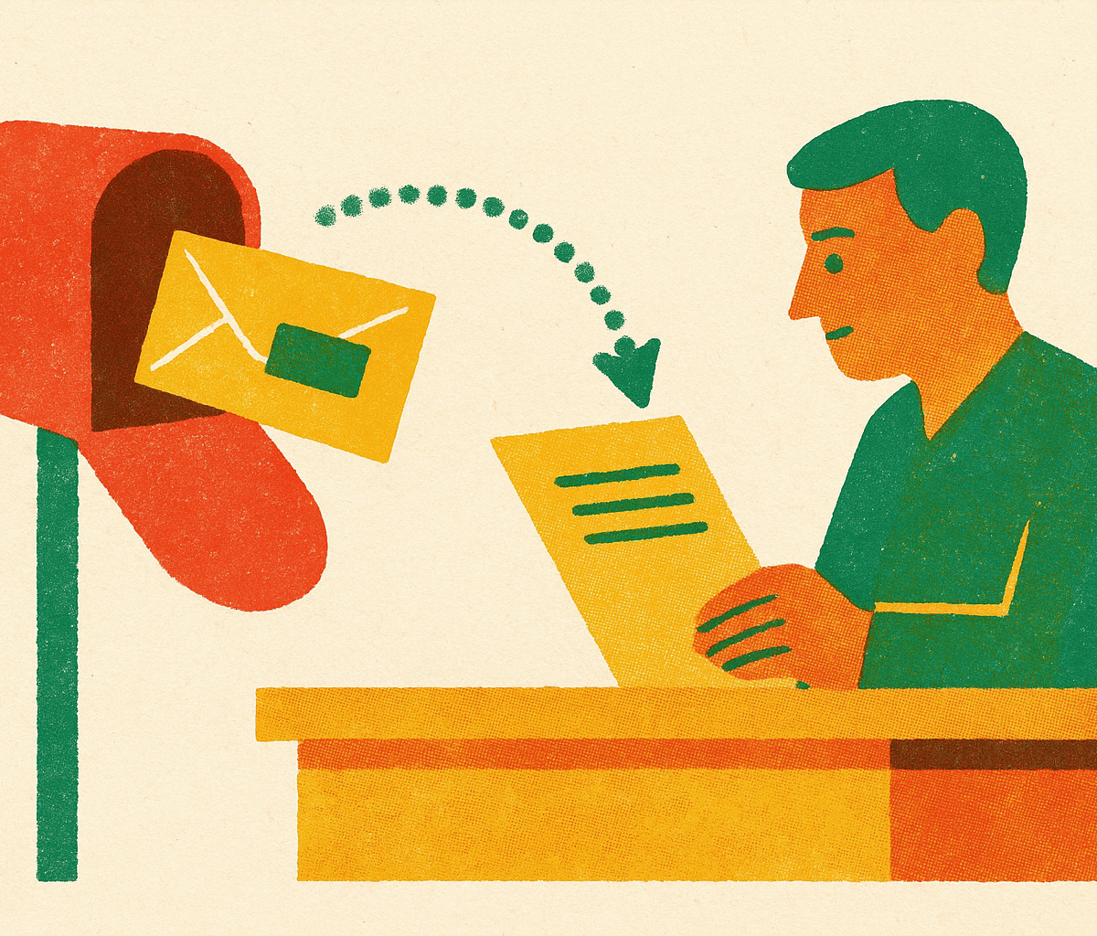 Cover illustration for “How Constituent Correspondence Reaches a Legislator's Desk”