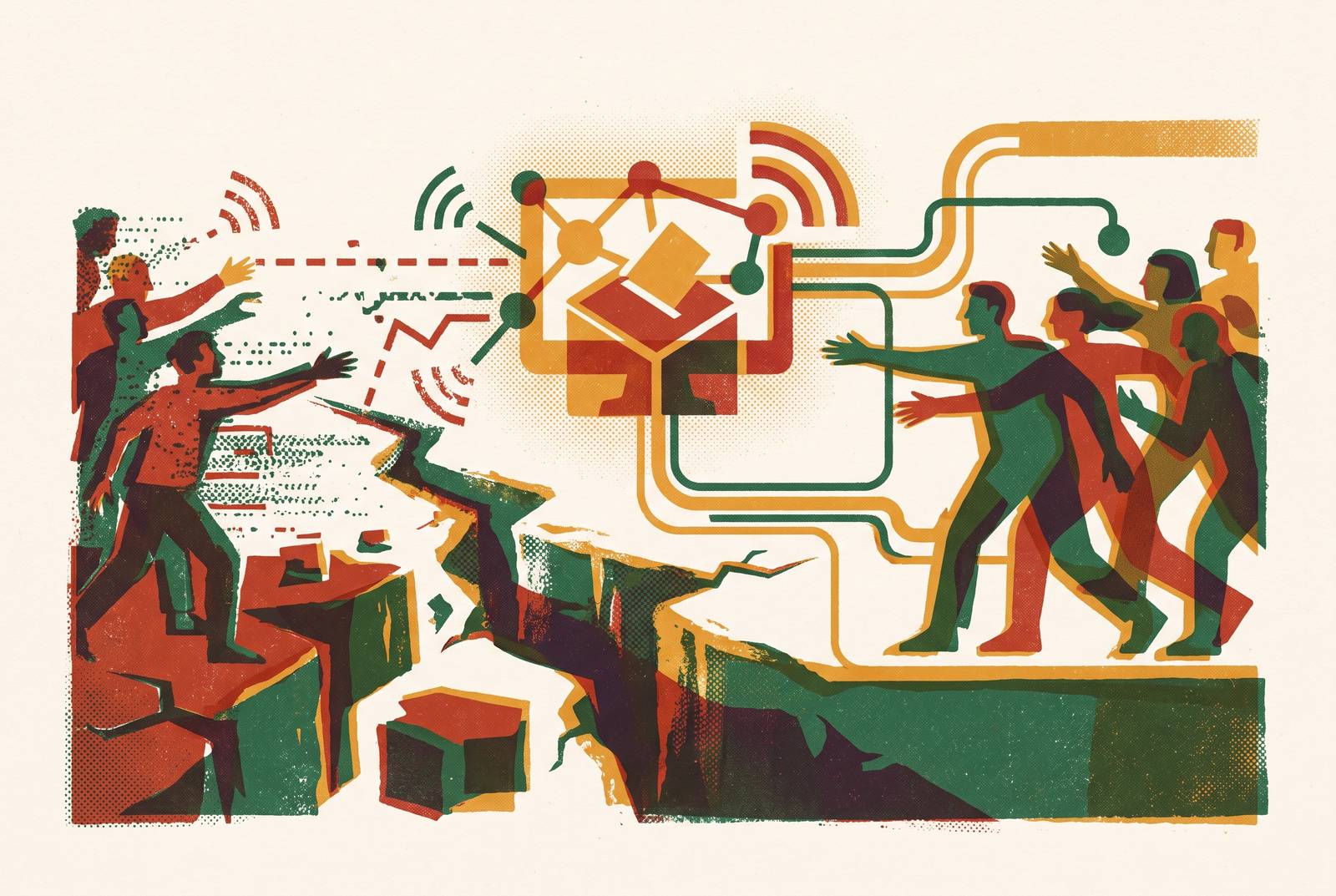Cover illustration for “Digital Divide Effects on Online Civic Engagement Tools”