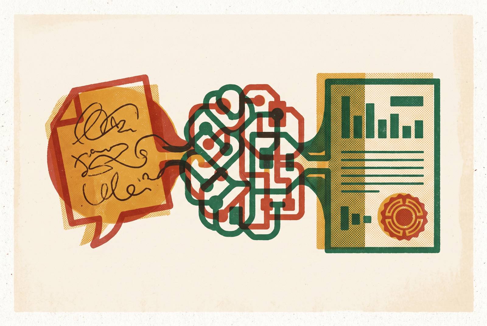 Cover illustration for “How Large Language Models Translate Plain-Language Policy Ideas into Bill Text”