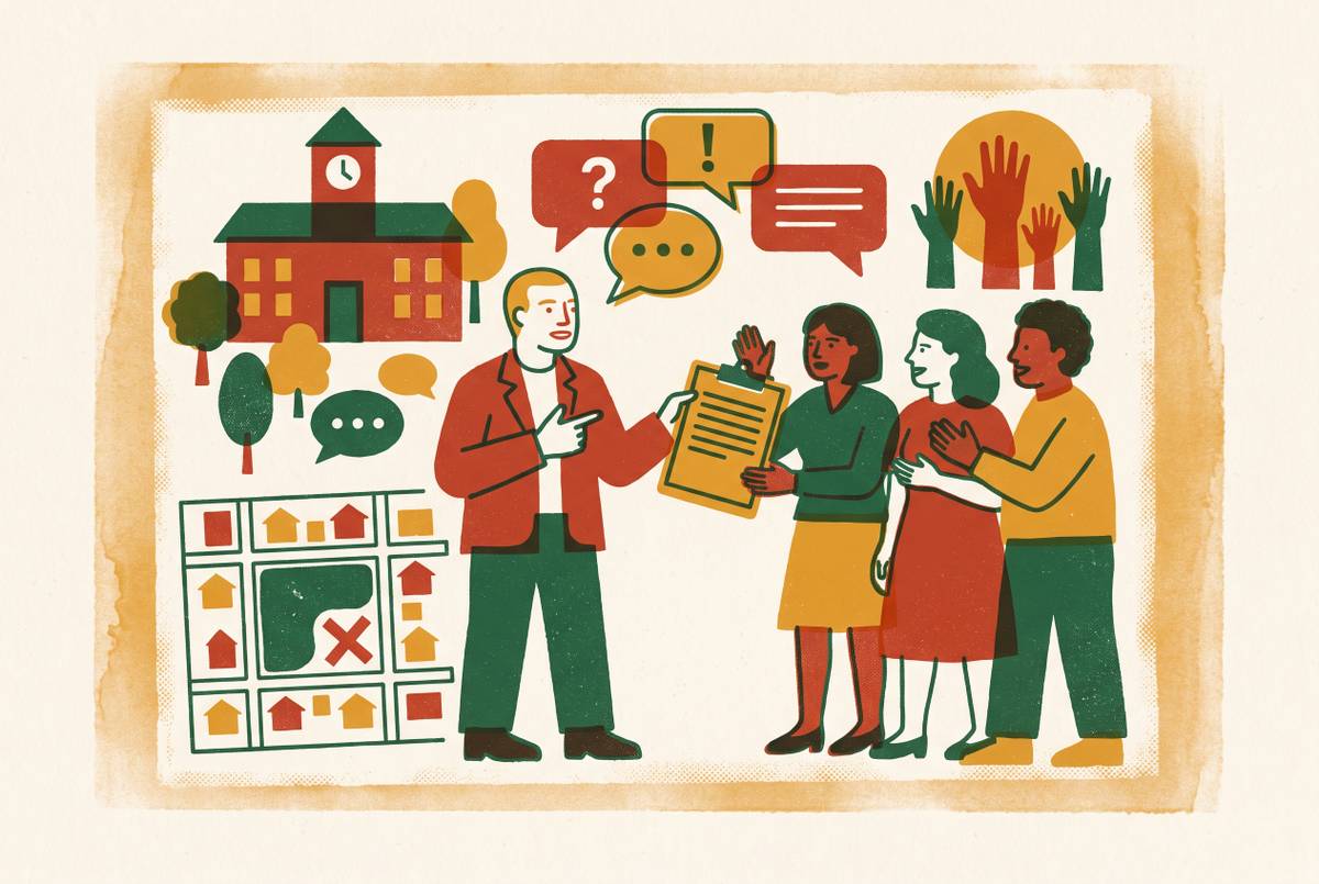 Cover illustration for “What a Community Organizer Does in a Local Policy Campaign”