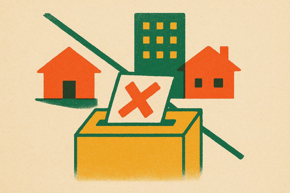 Cover illustration for “Local Ballot Initiatives That Changed Zoning Rules in U.S. Cities”