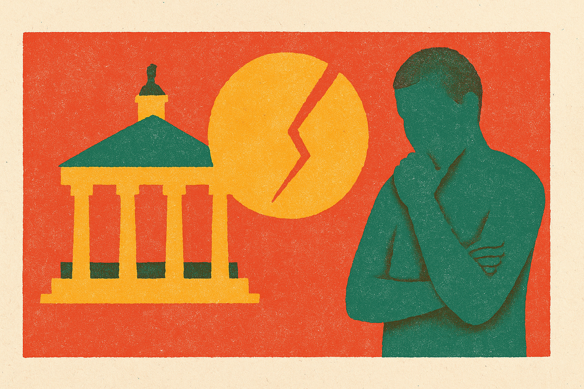 Cover illustration for “Trust Deficits in Government and Their Effect on Civic Engagement”