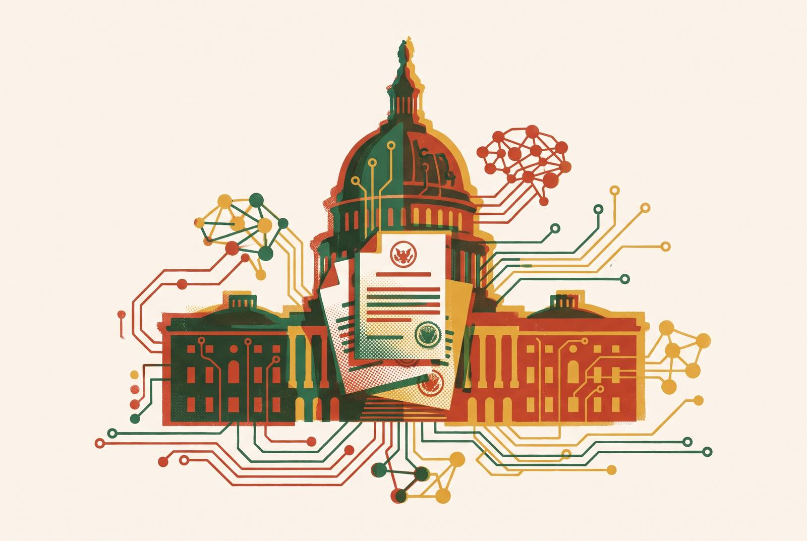 Cover illustration for “AI Policy Disclosure Requirements Passed by State Legislatures”