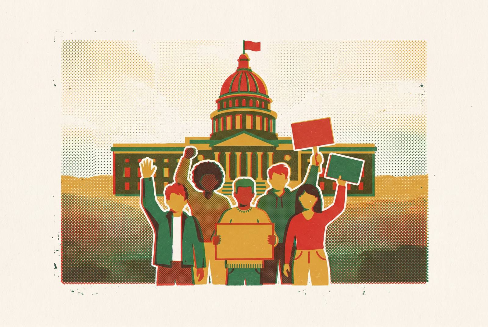 Cover illustration for “Youth-Led Legislative Campaigns That Produced State Law”