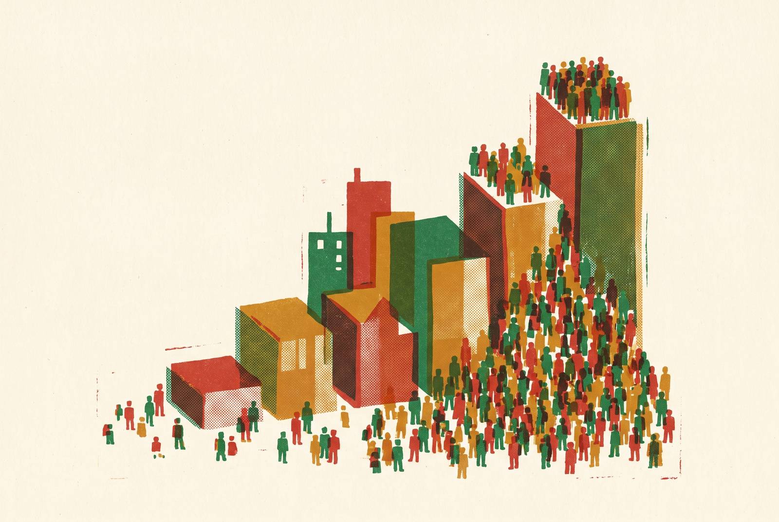 Cover illustration for “Civic Participation Rates by Income Level in U.S. Cities”