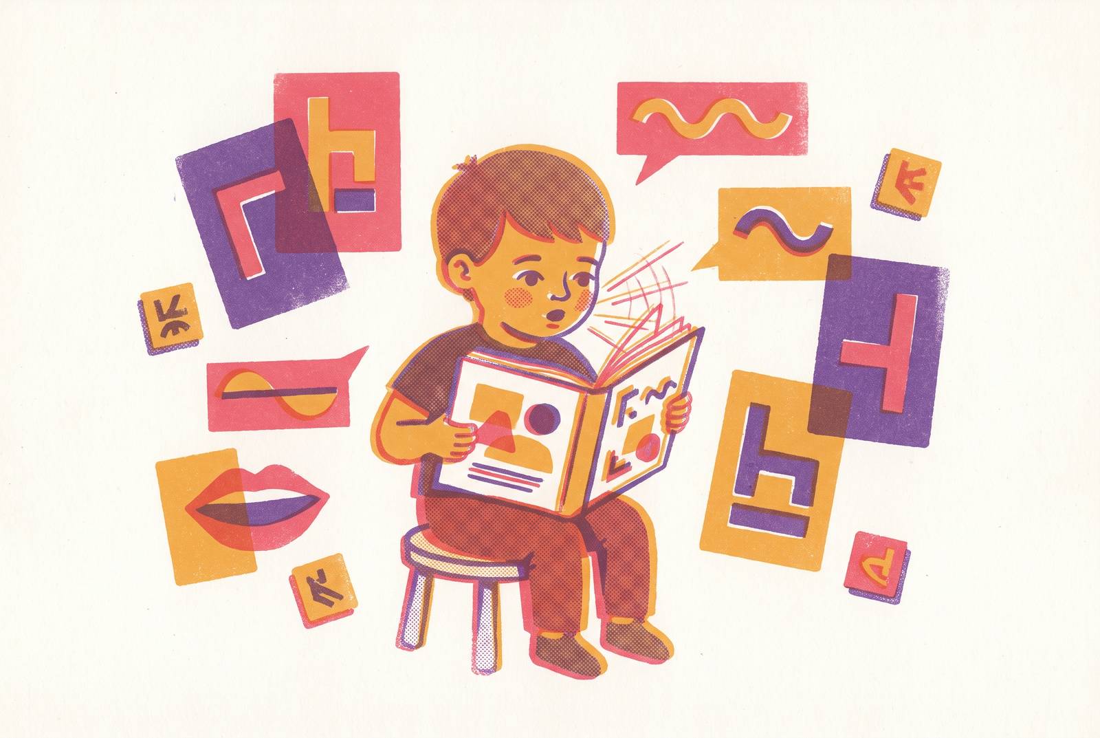 Cover illustration for “What Kindergarten Reading Instruction Looks Like in a Science of Reading Classroom”