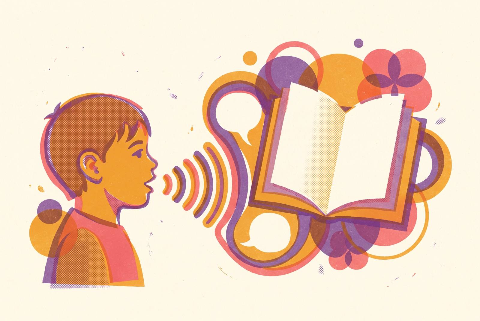Cover illustration for “Oral Language Development in Ages 3 Through 5 and Its Role in Reading”