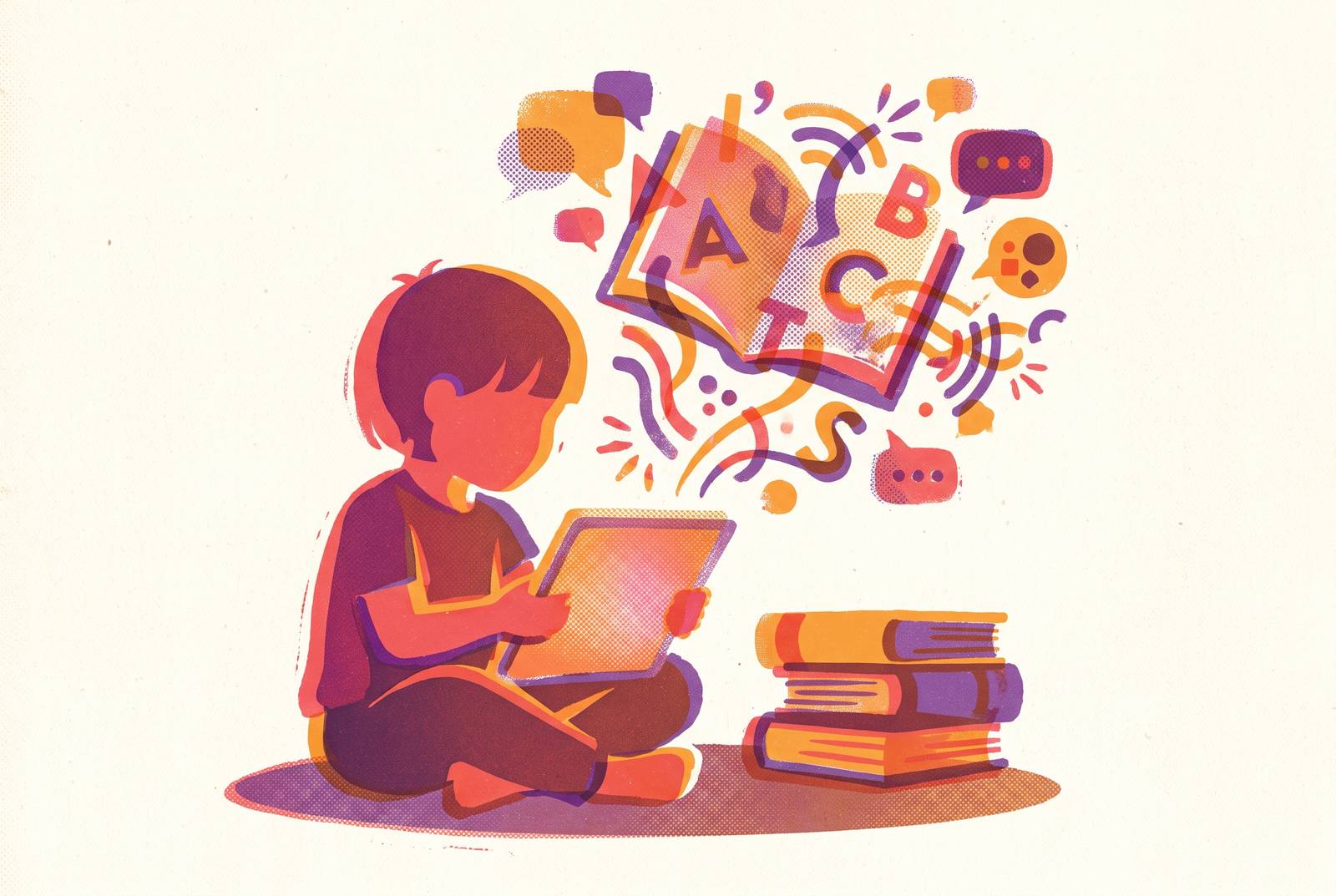 Cover illustration for “Reading Apps Built on the Science of Reading for Kids Under 10”