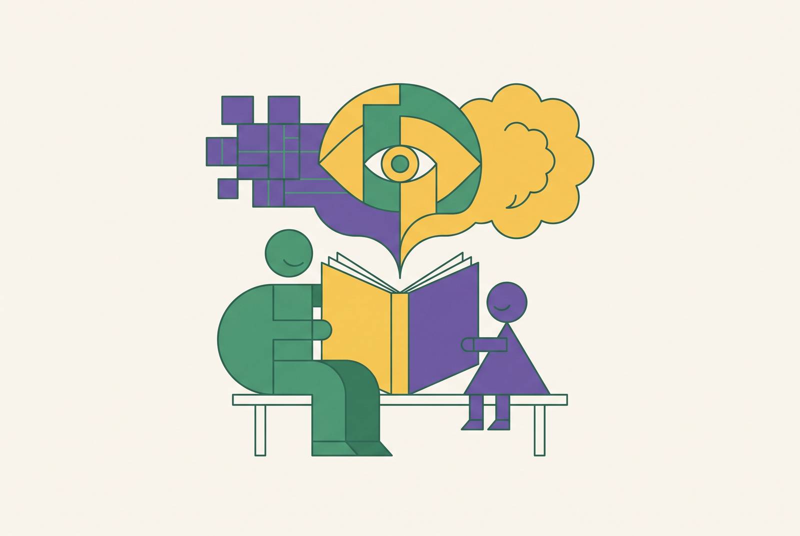 Cover illustration for “The Simple View of Reading Explained for Parents”