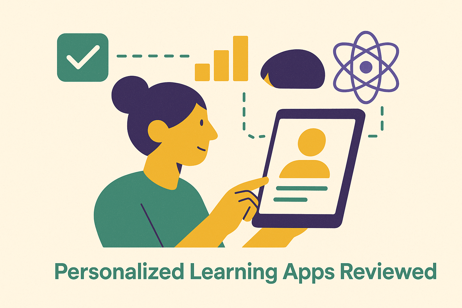 Cover illustration for “Personalized Learning Apps Reviewed by Adaptive Features”