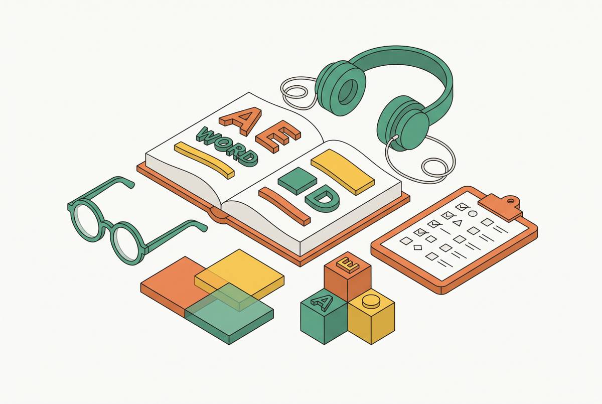 Cover illustration for “IEP Accommodations for Early Readers With Language-Based Learning Disabilities”