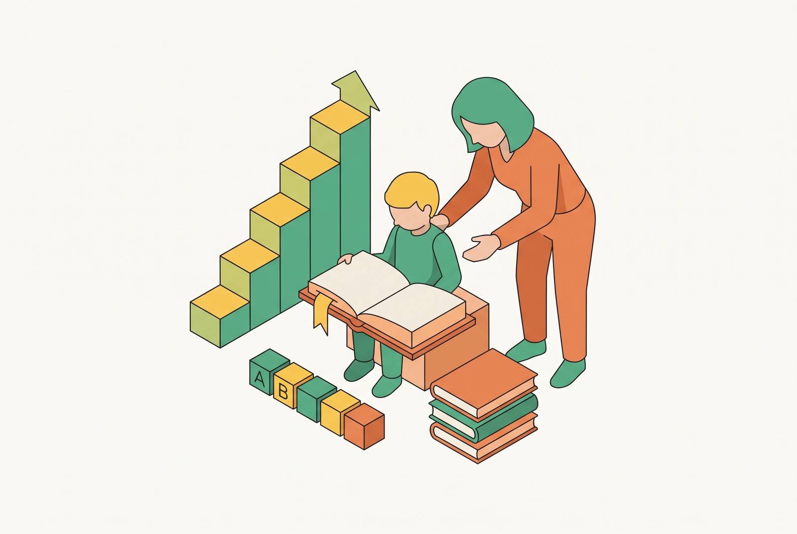 Cover illustration for “Supporting a Child Who Is Behind Grade Level in Reading”