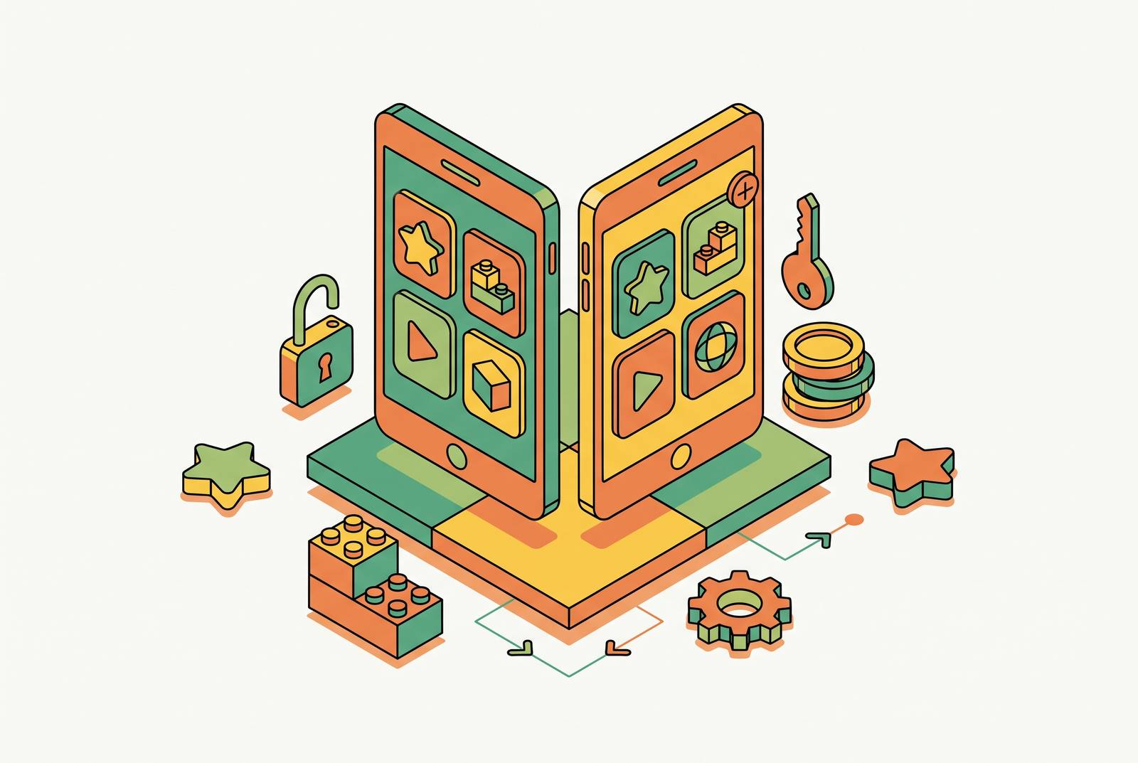 Cover illustration for “Free vs. Subscription Children's Learning Apps Compared for Quality”