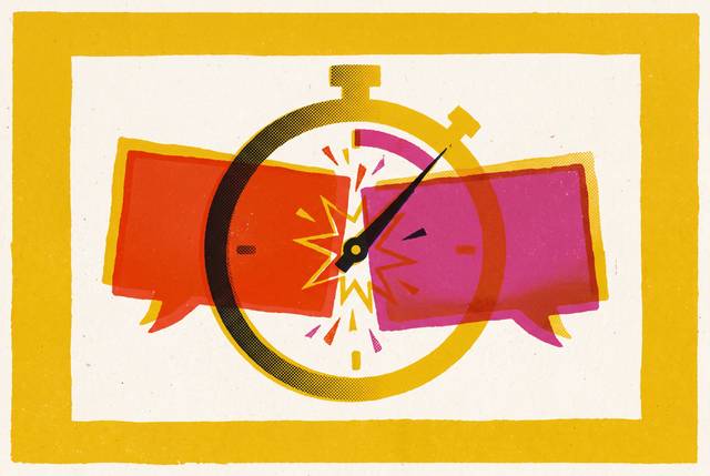 Cover illustration for “Debate Motions That Work for a 5-Minute Round Format”