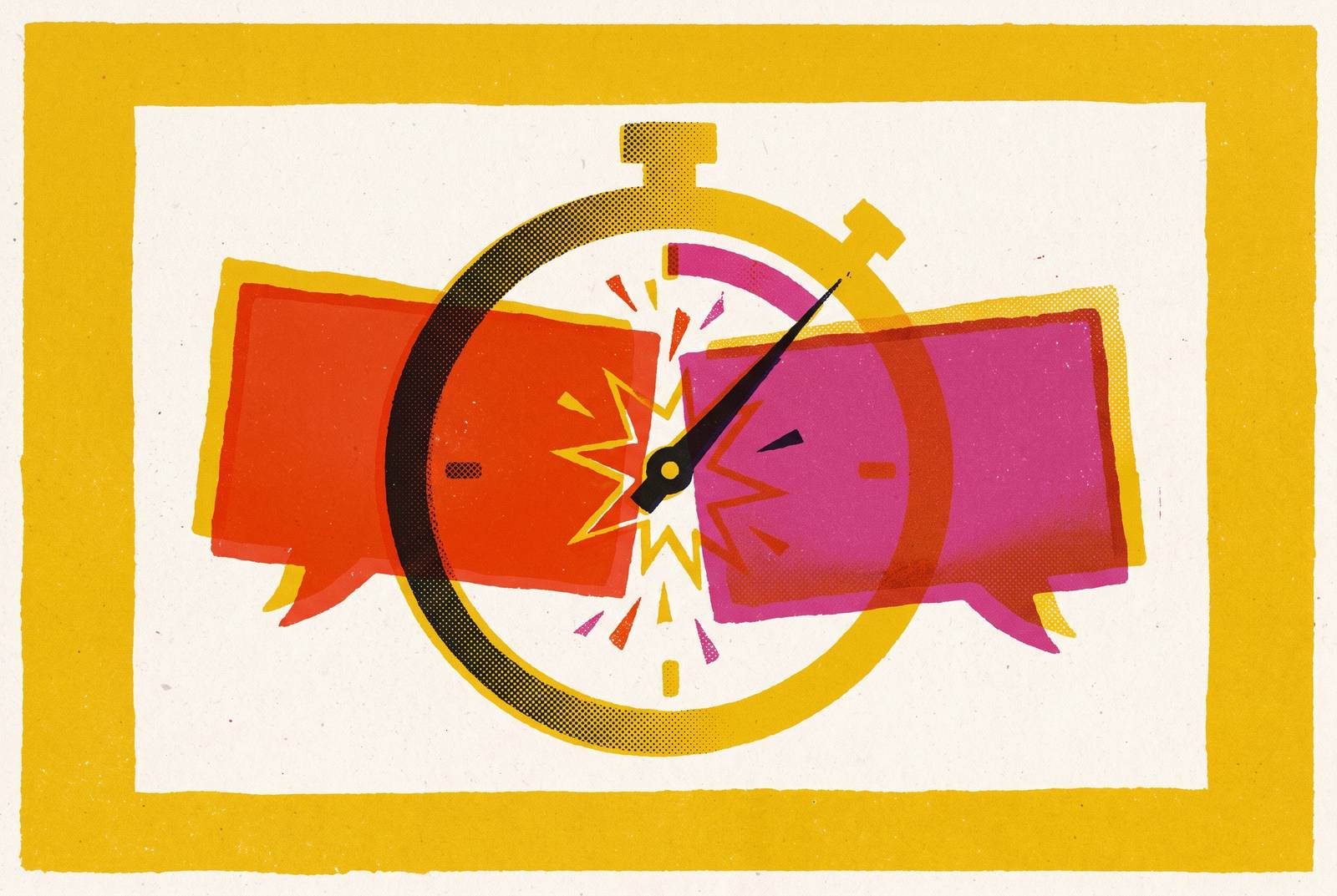 Cover illustration for “Debate Motions That Work for a 5-Minute Round Format”