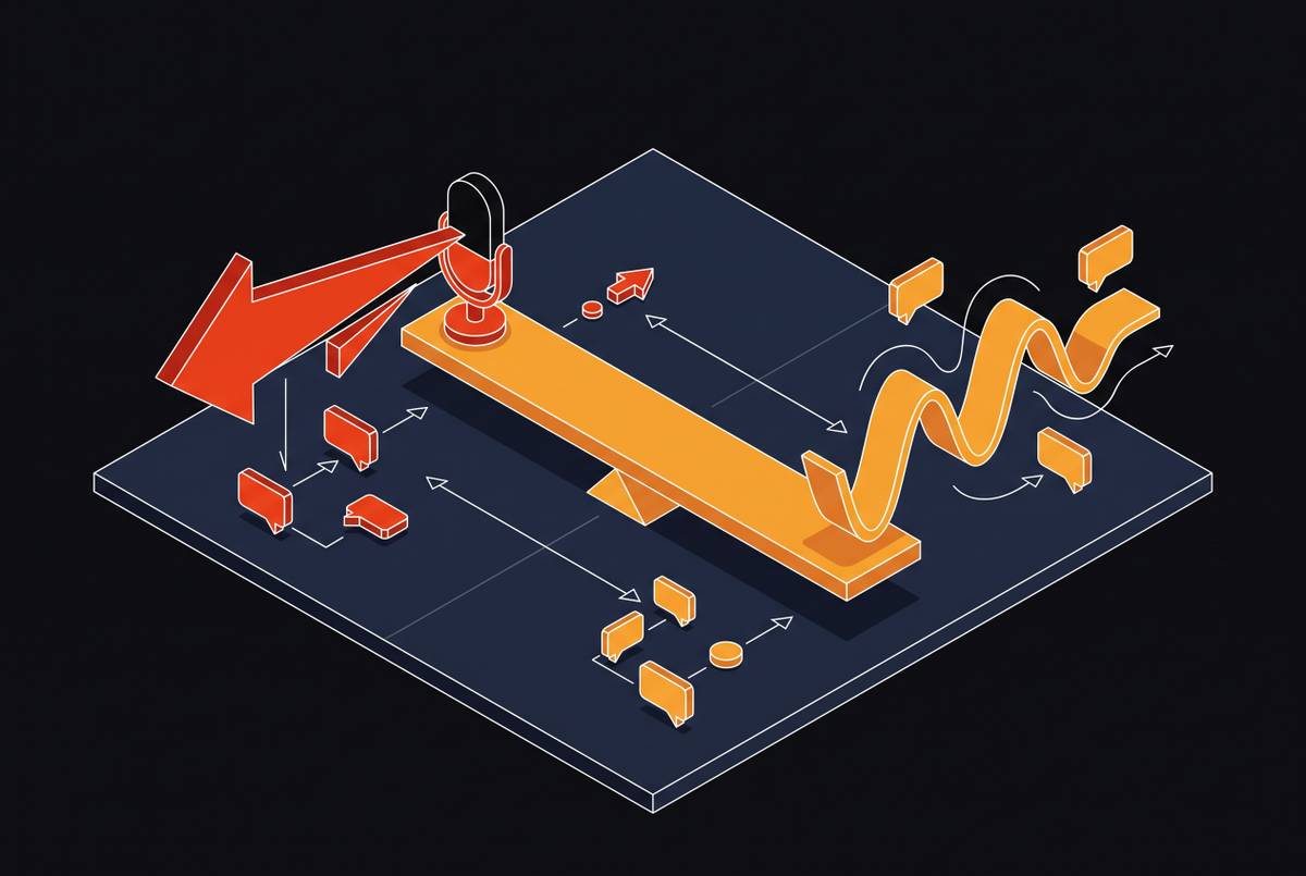Cover illustration for “Persuasion vs. Fluency in Voice AI Argument Quality”