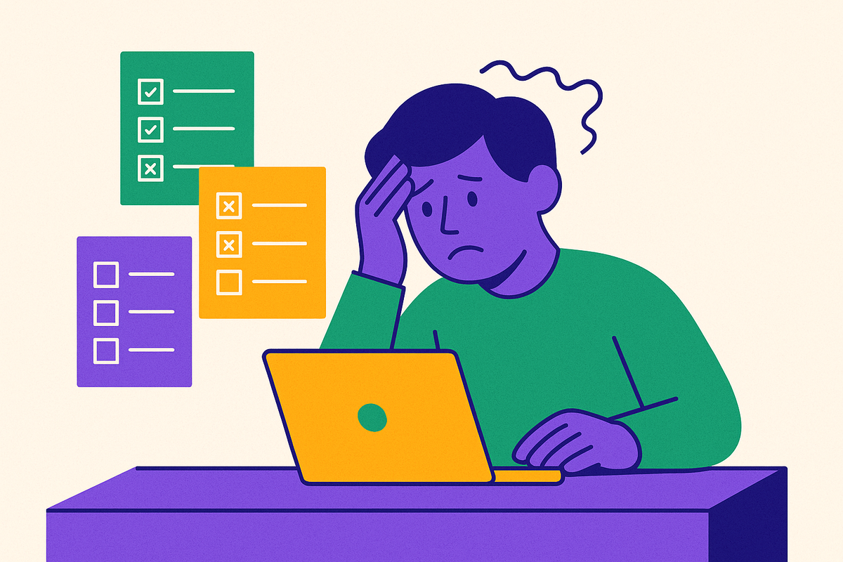 Cover illustration for “Task Paralysis Causes and Practical Fixes”
