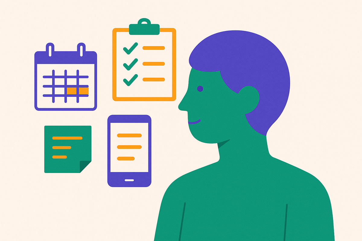 Cover illustration for “ADHD Organization Tools and Systems for Adults”