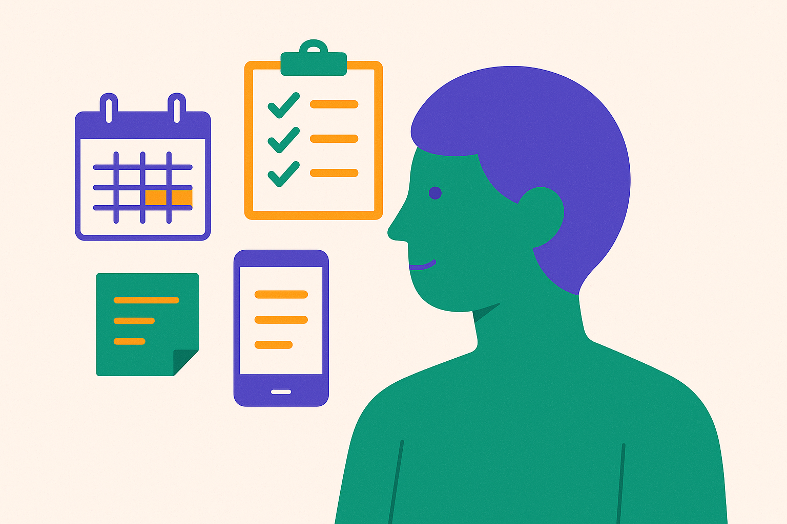 Cover illustration for “ADHD Organization Tools and Systems for Adults”