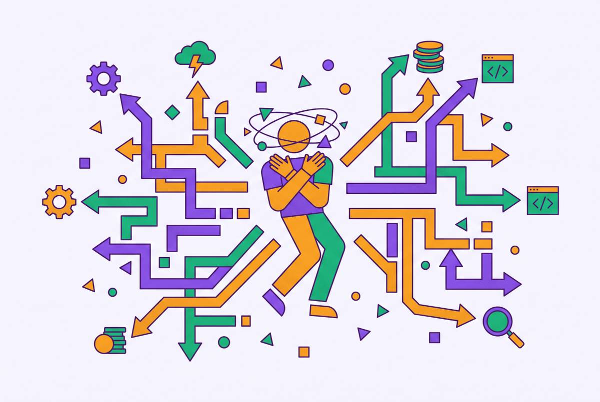 Cover illustration for “ADHD Decision Paralysis in High-Stakes Work Scenarios”