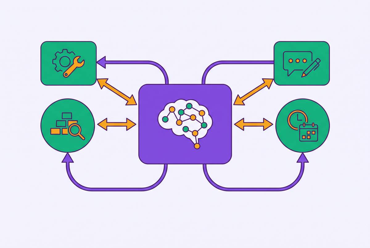 Cover illustration for “AI Agent Architecture Diagrams and What They Actually Show”