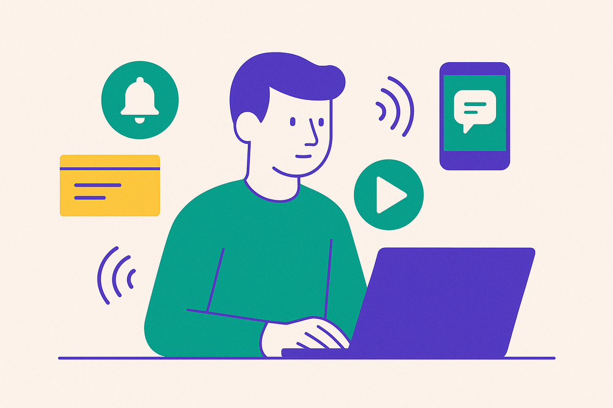 Cover illustration for “Managing Attention in a Distraction-Heavy Environment”