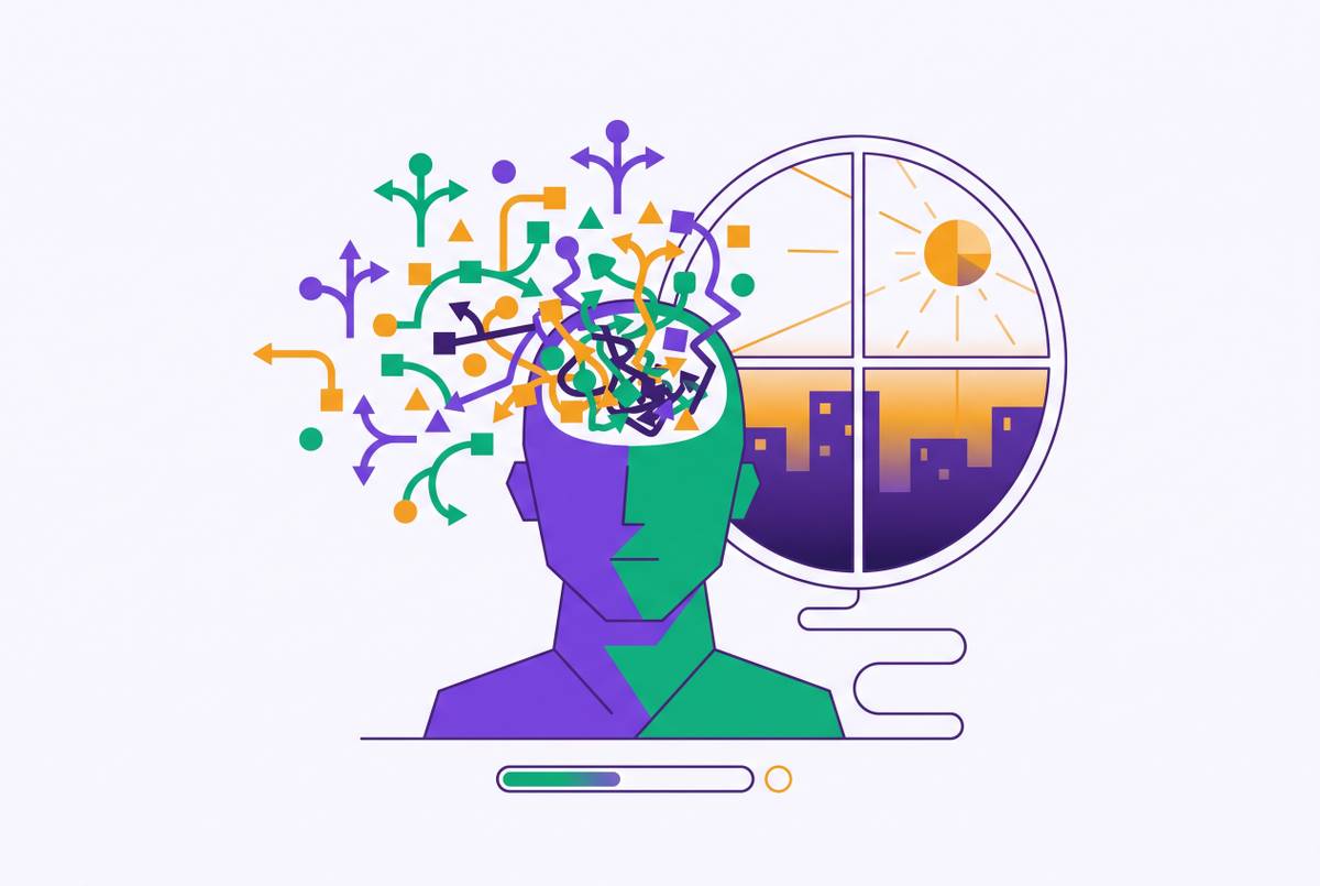 Cover illustration for “Decision Fatigue in ADHD and Its Effect on Evening Productivity”