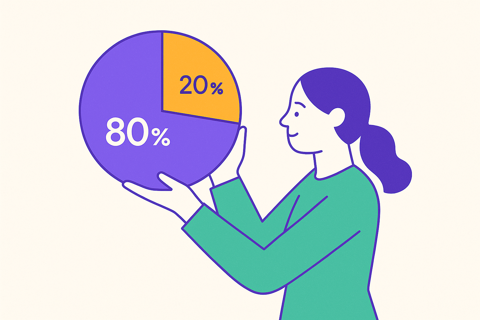 Cover illustration for “Pareto Principle Applied to Personal Workload Management”