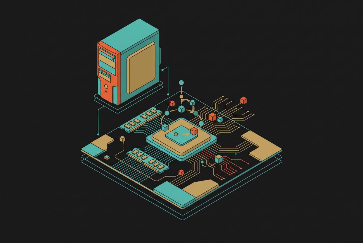 Cover illustration for “CPU-Only Inference for Local AI on Older Hardware”