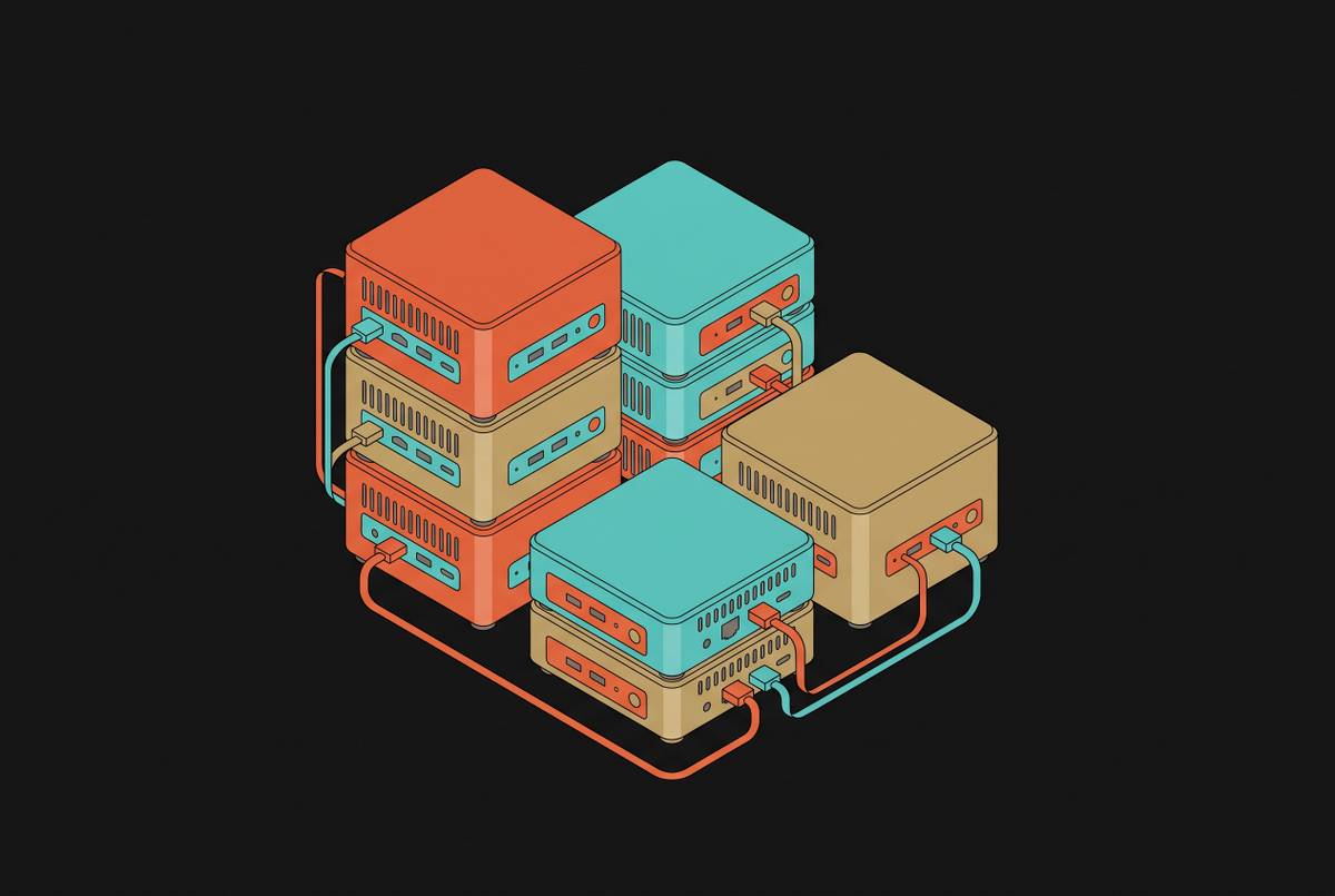 Cover illustration for “Mini PCs and NUCs for Always-On Local AI Servers”