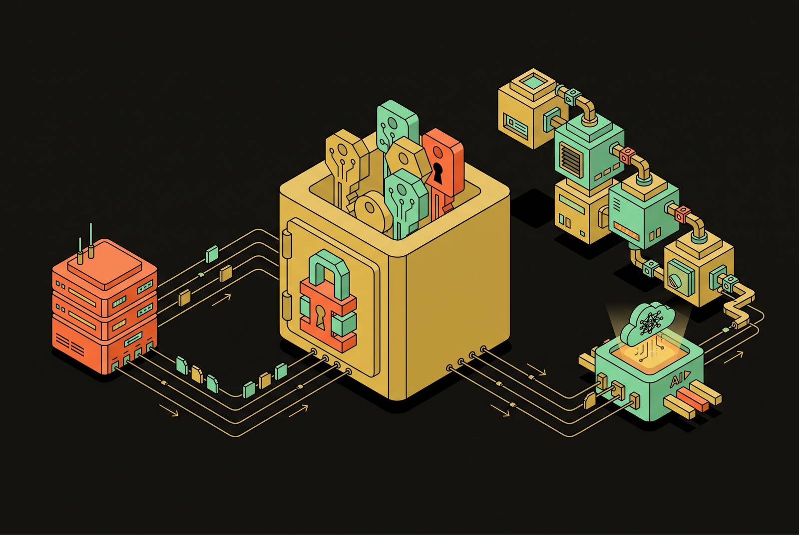 Cover illustration for “Web Data API Authentication and Secret Management for AI Pipelines”