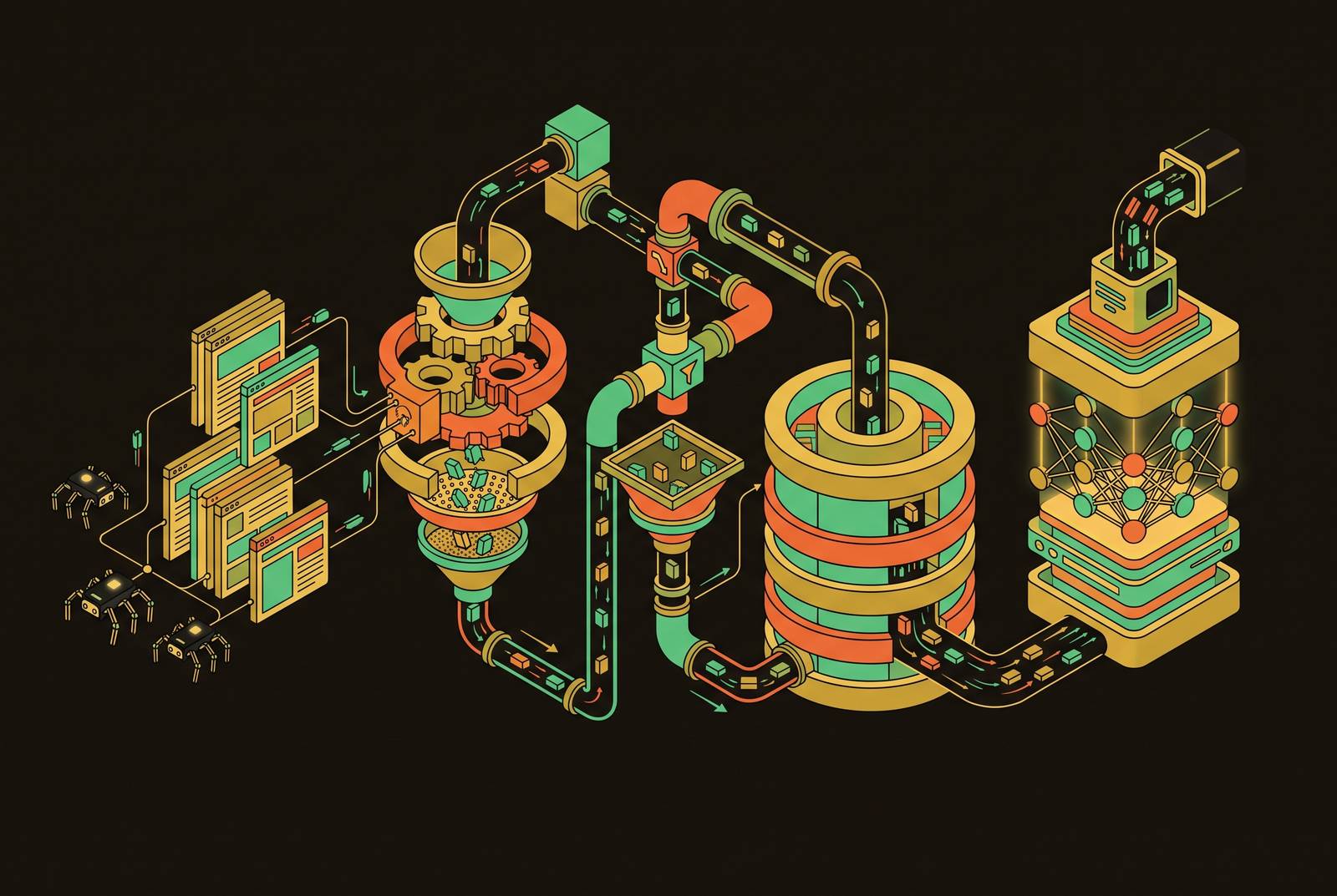 Cover illustration for “Scraping Architecture for LLM Pipeline Data Ingestion”