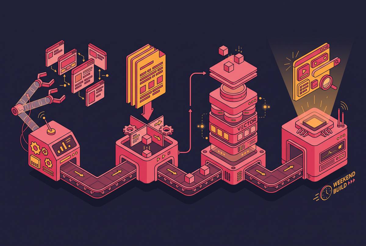 Cover illustration for “Shipping a RAG-Powered Feature in a Weekend Using a Managed Crawl API”