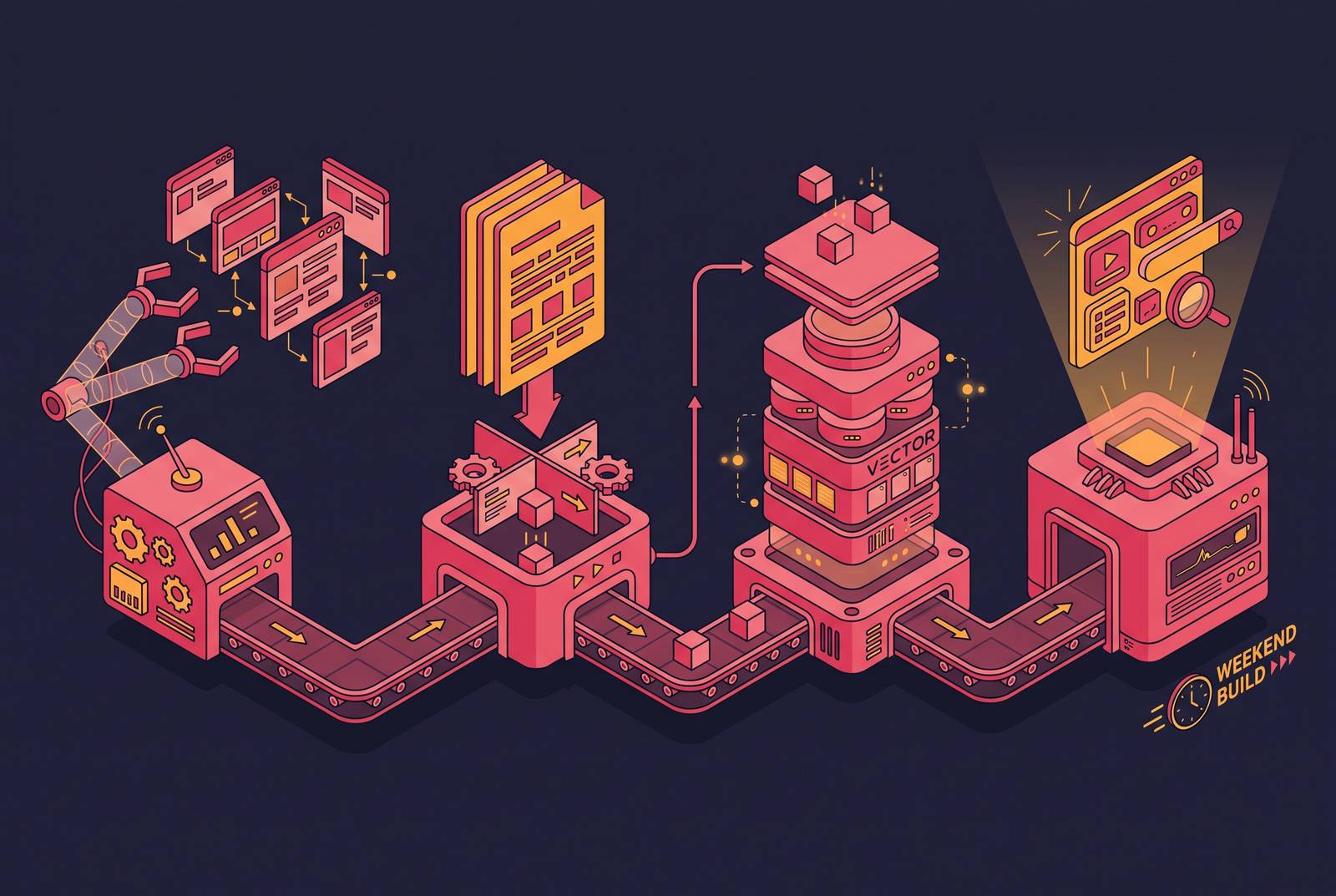 Cover illustration for “Shipping a RAG-Powered Feature in a Weekend Using a Managed Crawl API”