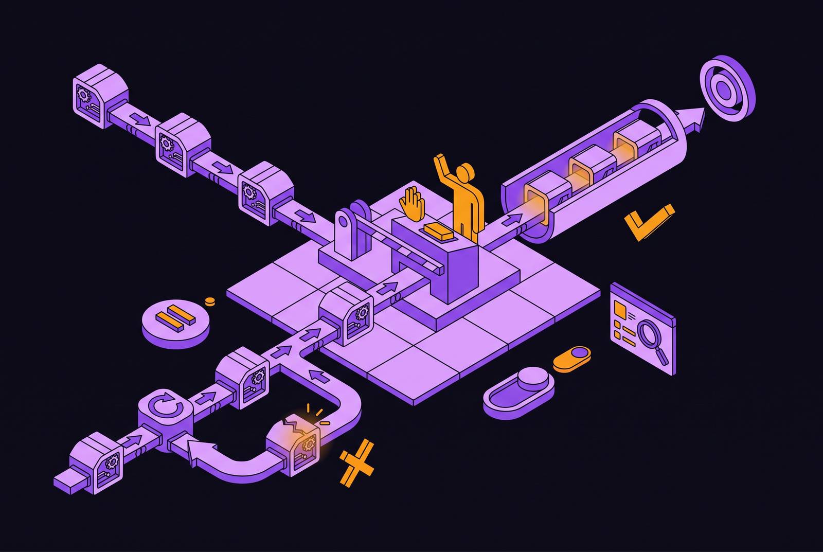 Cover illustration for “Interrupt and Human-in-the-Loop Checkpoints for Autonomous Agents”
