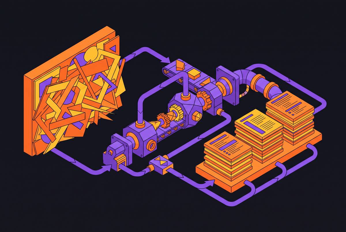 Cover illustration for “Converting Raw HTML to LLM-Ready Markdown at Scale”
