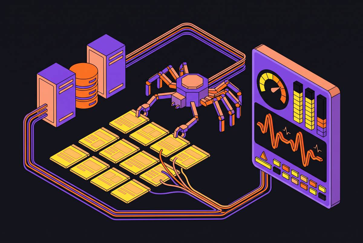Cover illustration for “Monitoring Web Scraper Health in Production AI Systems”