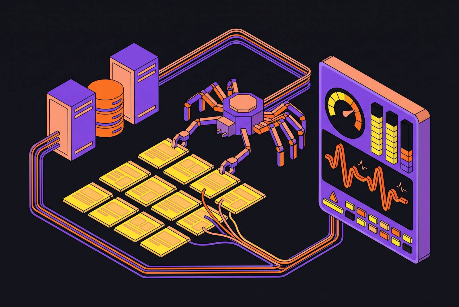 Cover illustration for “Monitoring Web Scraper Health in Production AI Systems”