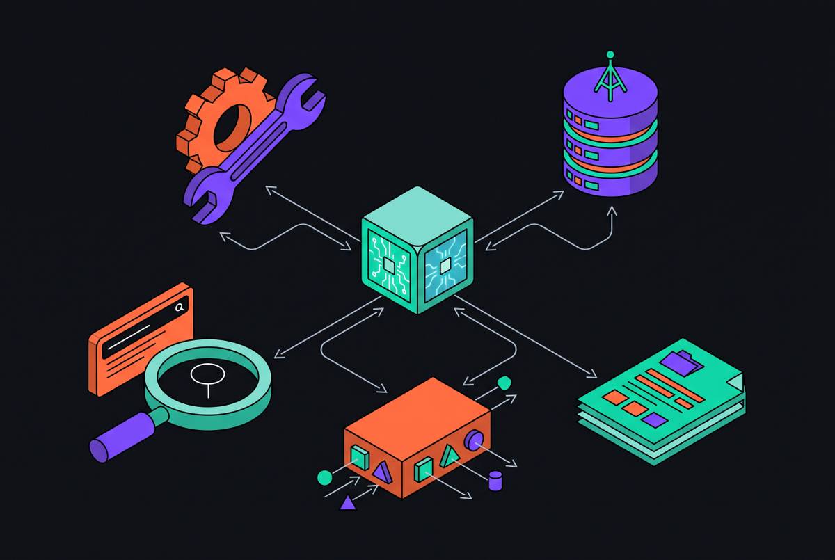 Cover illustration for “Tool Use Patterns for Autonomous AI Agents”