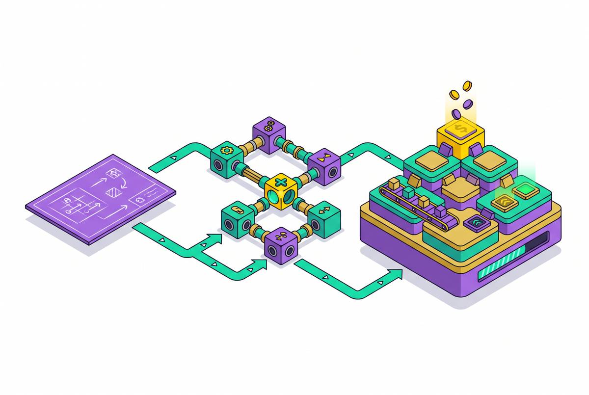 Cover illustration for “Tycoon Game Concept to Playable Prototype Without Coding”