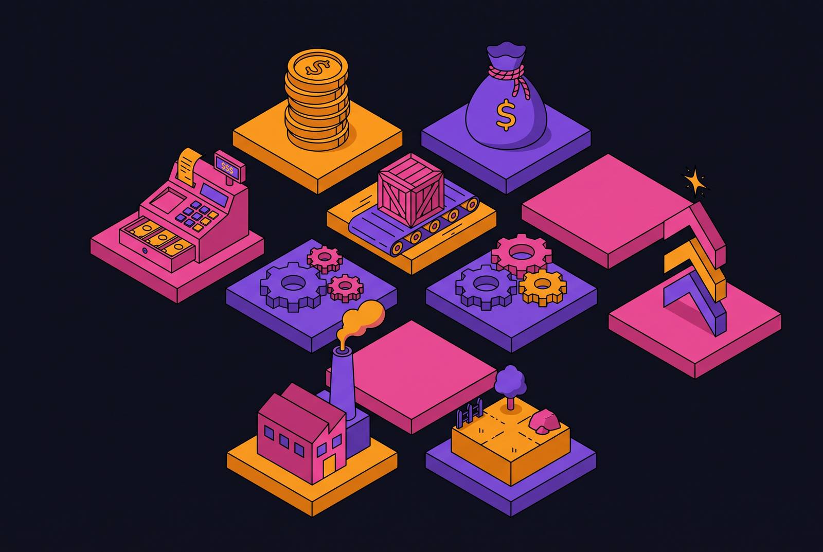 Cover illustration for “Tycoon and Simulator Game Icon Patterns That Signal Genre at a Glance”