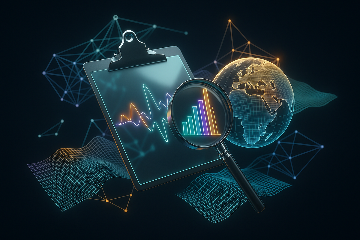 Cover illustration for “Measuring Research Quality in AI-Led Studies”